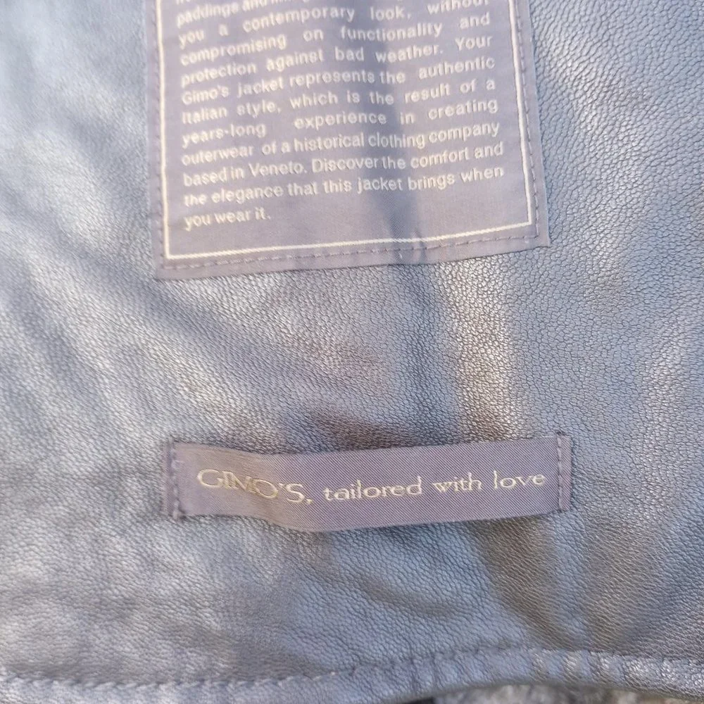 Gimo's Italy designer shearling coat mens 58